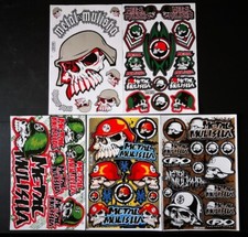 5 Metal Mulisha Sheets Stickers Motorcycle Atv Racing Dirt Bike Helmet Decal