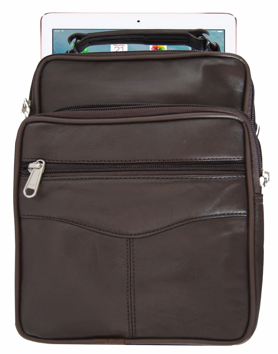Mens leather clearance shoulder bags ebay