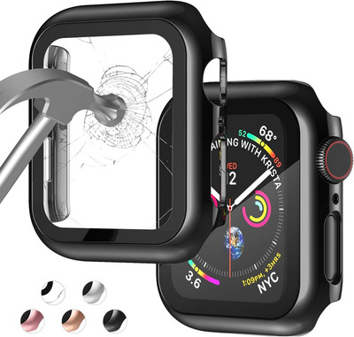 Case Compatible with Apple Watch 40MM Series 6/5/4/SE with Built-In Tempered 