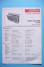 Servizio Manual per Nordmende Galaxy Mesa 4400/3.110 B, Originale