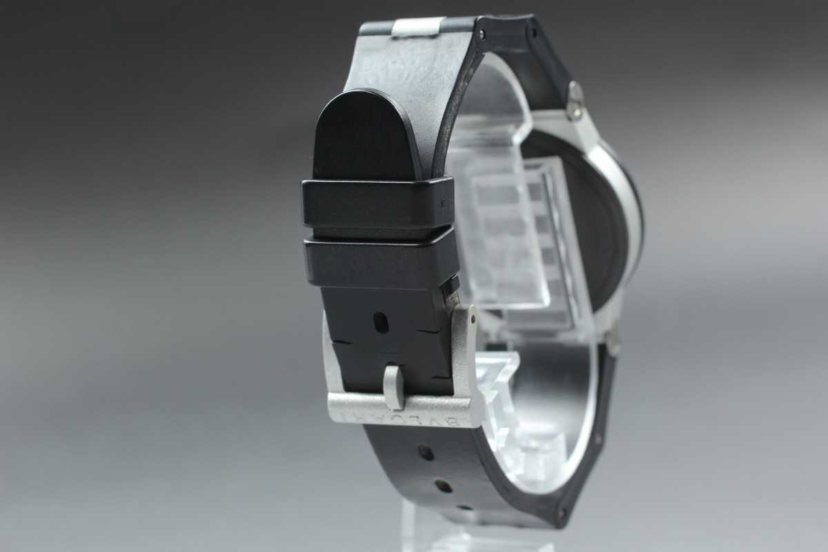 EXC+5* BVLGARI Aluminum AL32TA Silver Dial Unisex Quartz