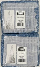 2 LOT RUBBERMAID D25306BL00 LARGE SUPER STITCH COTTON/SYNTHETIC WET MOP NIP [G3]