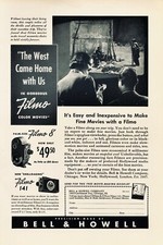 1939 Bell  Howell Filmo 8 and Filmo 141 Movie Cameras  VINTAGE PRINT AD