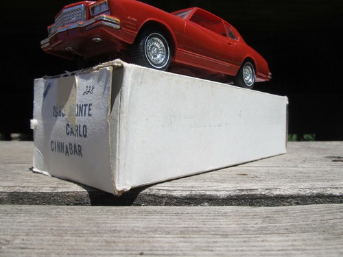 FOR PARTS AS IS 1980 Chevy Monte Carlo Dealer Promo in Cinnabar color w/Box 1:25 - Picture 7 of 12