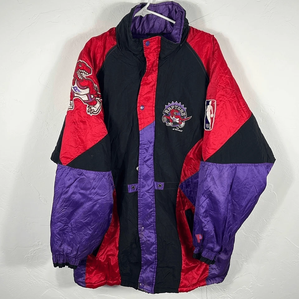 Vintage 1994 TORONTO RAPTORS NBA Pro Player Puffer Jacket Men Sz XL - GUC - Image 2 of 4