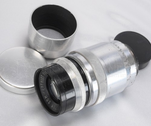 * RARE * SOM Berthiot Flor 90mm f3.5 Original for Leica LTM w/ hood #023677 - Picture 9 of 21