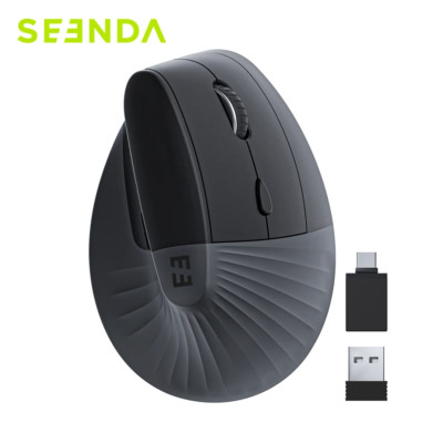 Vertikale Kabellose Maus Typ C Wiederaufladbar Ergonomisch USB & Typ C Mäuse für Lapt