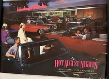 Hot August Nights Official Poster 1998 Reno Car Show 23x30 VTG HamburgerParadise