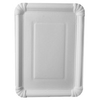 375 Weisse Pappteller Eckig 21,5 X 29 Cm Party Einwegteller Pappschalen