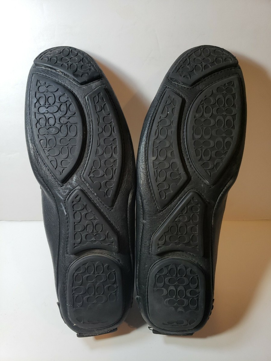 Coach Neal Black Nappa Leather Penny Loafers Mocs Men\'s Sz 7.5 COACH Neal Black Nappa Leather Penny Loafers Mocs Men main image 3