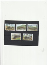 Vietnam Mi. Nr. 1293 - 1297  "  5 Historische Lokomotiven  "  Gestempelt
