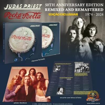 JUDAS PRIEST  Rocka Rolla CD 50th anniversary & poster, remixed & remastered2024