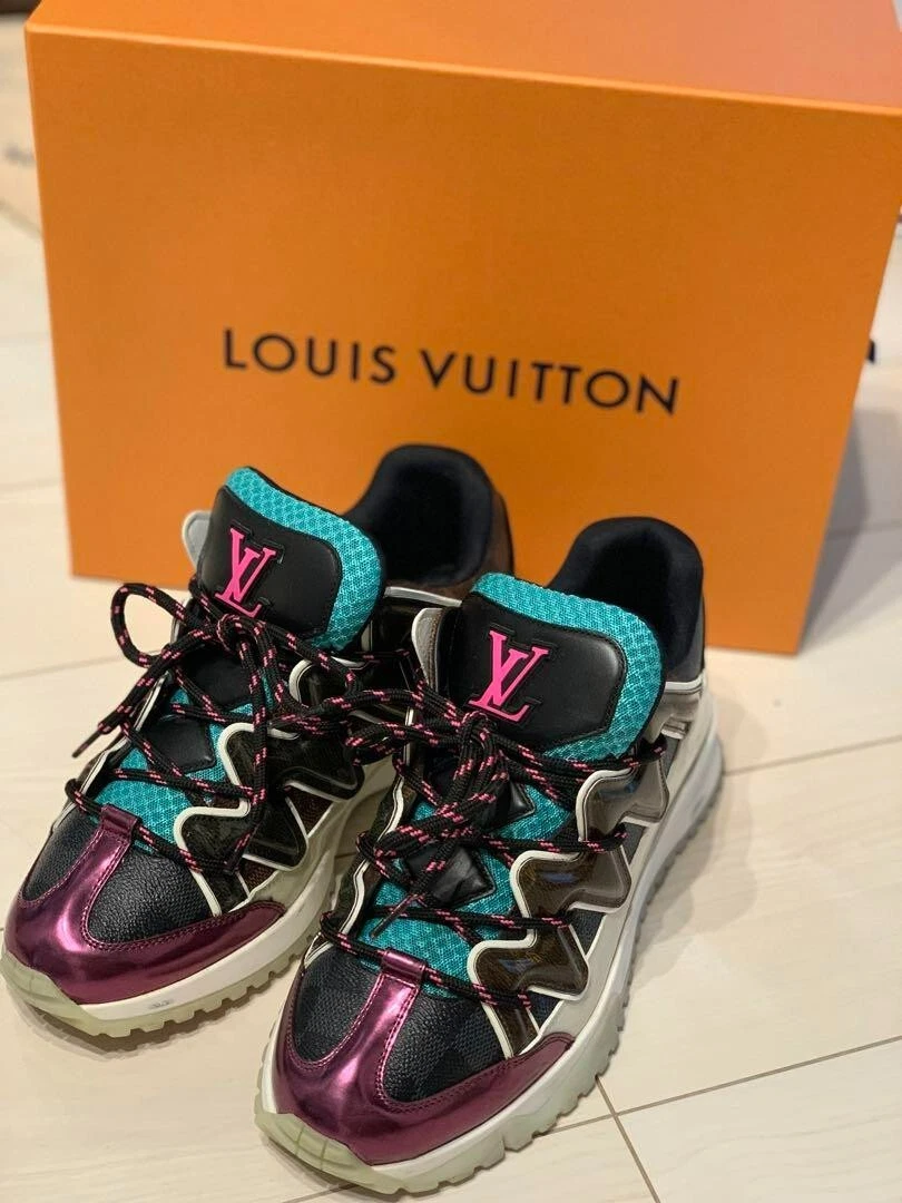 LOUIS VUITTON Sneakers Shoes 8 Multicolor Auth Men Used from Japan