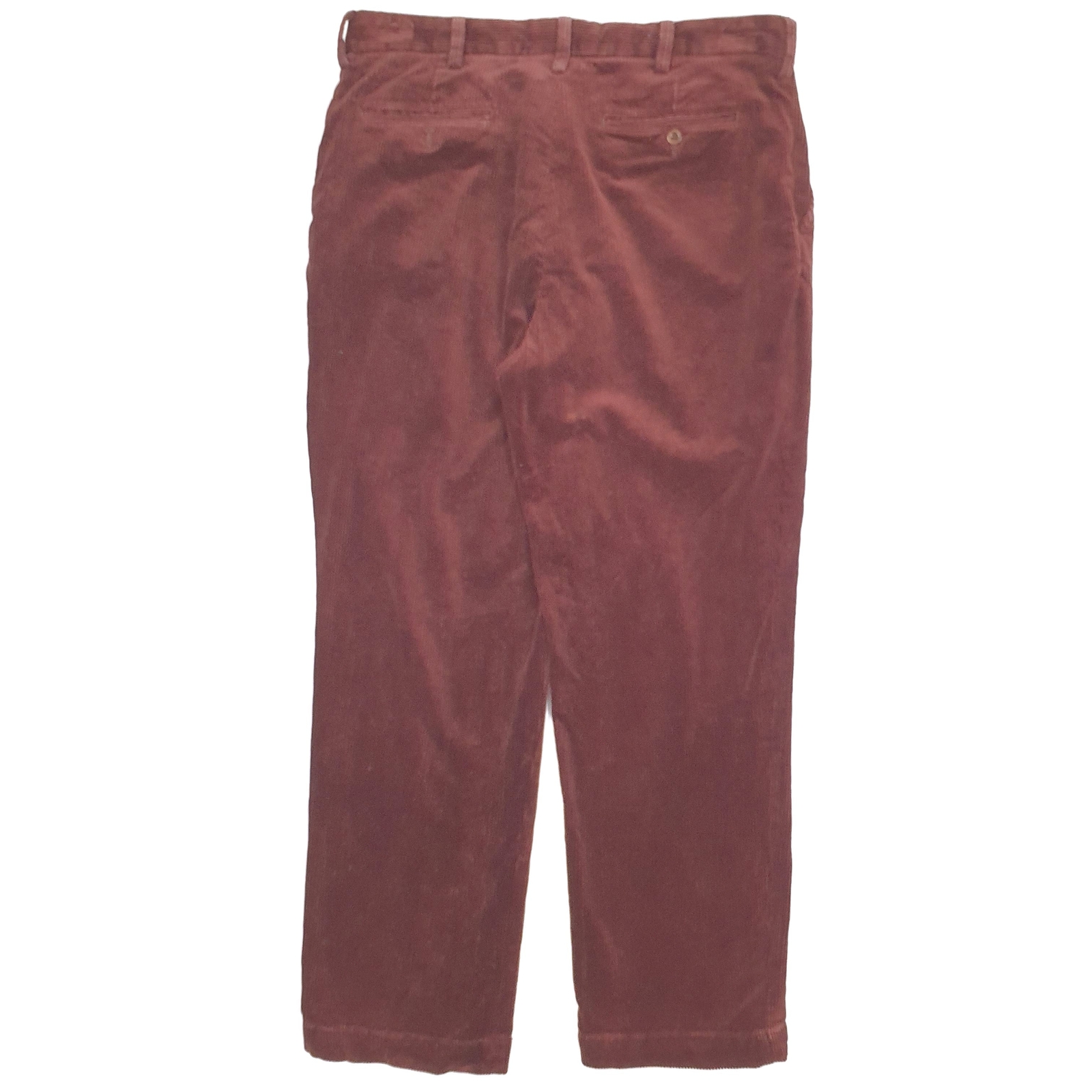 POLO RALPH LAUREN Corduroy Trousers Cord Jeans Cotton Burgundy Mens W34 L30 image 3