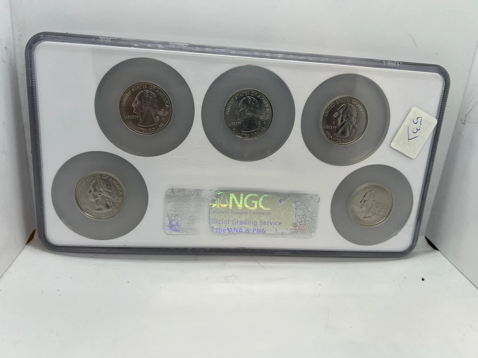 2007 D Satin Uncirculated Set State Quarters NGC MS66#531 - Image 2 of 2
