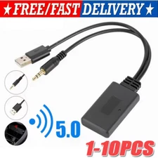 2 In 1USB Bluetooth 5.0 Transmitter Receiver Adapter Wireless For PC Car Kit lot