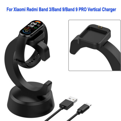For Xiaomi Redmi Band 3/9/9 PRO Vertical Charger Watch Cable Accessories Black