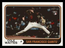 Cole Waites RC 2023 Topps Heritage #258 Rookie Giants Centered Mint.