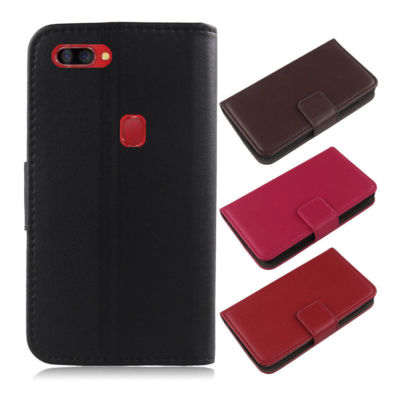 Für Smartphone - Luxus Echt Echt Leder Flip Case Book Wallet Cover Etui