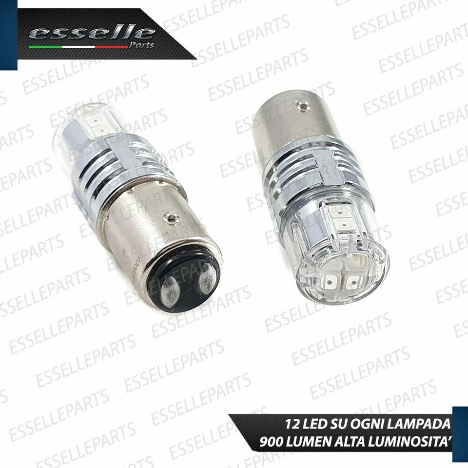 COPPIA LAMPADE LED STOP / POSIZIONE PER STOP POSTERIORI P21W ROSSO CANBUS - Immagine 4 di 4