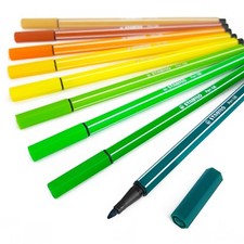 STABILO PEN 68 Fibre Tip Pens Assorted Set of 9 Colours Nature Tones