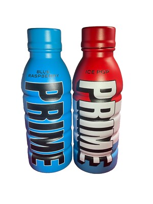 NEW! Pack Of Prime Reusable Waterbottles - 1 Blue Raspberry And 1 Ice Pop