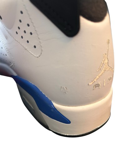 Mens Air Jordan 6 Retro White Sport Blue Black size 10 384664-107  Box Included - Bild 9 von 16