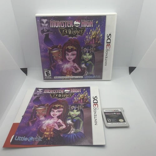 Monster High 13 Wishes Nintendo 3DS 2013 CIB Complete Tested Working!
