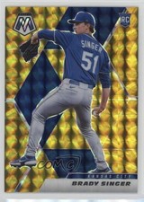 2021 Panini Mosaic Rookie Reactive Yellow Mosaic Prizm Brady Singer #261 8em
