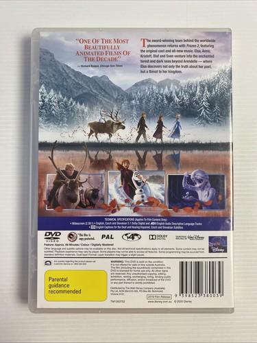 Frozen II (DVD, 2019) 2 - Very Good Condition Region 4 Free Postage - Picture 2 of 4