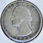 1932 Washington Quarter 25C Philadelphia Mint Business Strike Circulated Coin