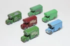 Matchbox Lesney MB 17 Bedford Removals Van x6 Job Lot inc Rare Dark Green Issue