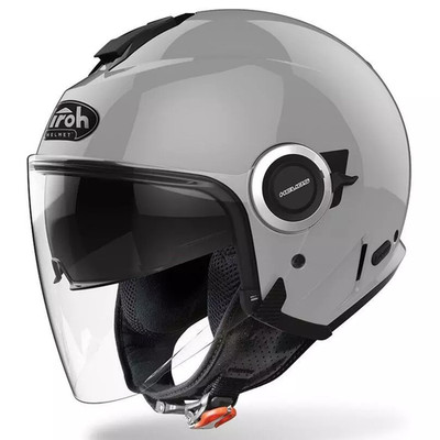 Airoh Jet Helm Helyos Beton Grau Glänzend Doppelscheibe