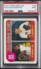 2018 TOPPS HERITAGE #189 KYLE MARTIN/RAFAEL DEVERS ROOKIE RC PSA 9