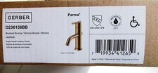 Gerber D236158BB Parma 1.2 GPM 1 Hole Bathroom Faucet body constructed of brass.