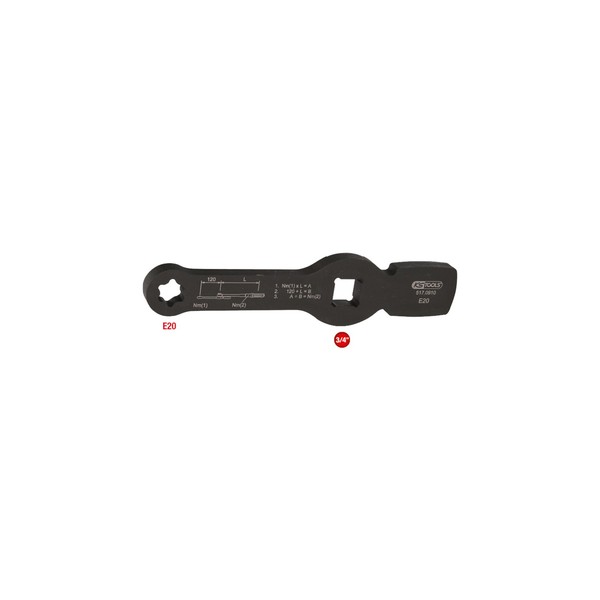 "Ks Tools 3/4\" Schlag-Tx-E-SchlüSsel Mit 2 SchlagfläChen E20"-image