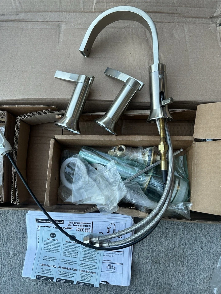 AMERICAN STANDARD LUXURY 7430801.295 AM/STD BERWICK LAV GRIFO NÍQUEL CEPILLADO Foto 4 de 4