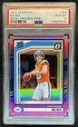 2024 Panini Donruss Bo Nix Optic Rated Rookie Preview Pink #369 Broncos PSA 10