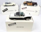 Lot 3 Danbury Mint Die-Cast Cars '66 Mustang, '55 Fairline, '48 Town-Country Vtg