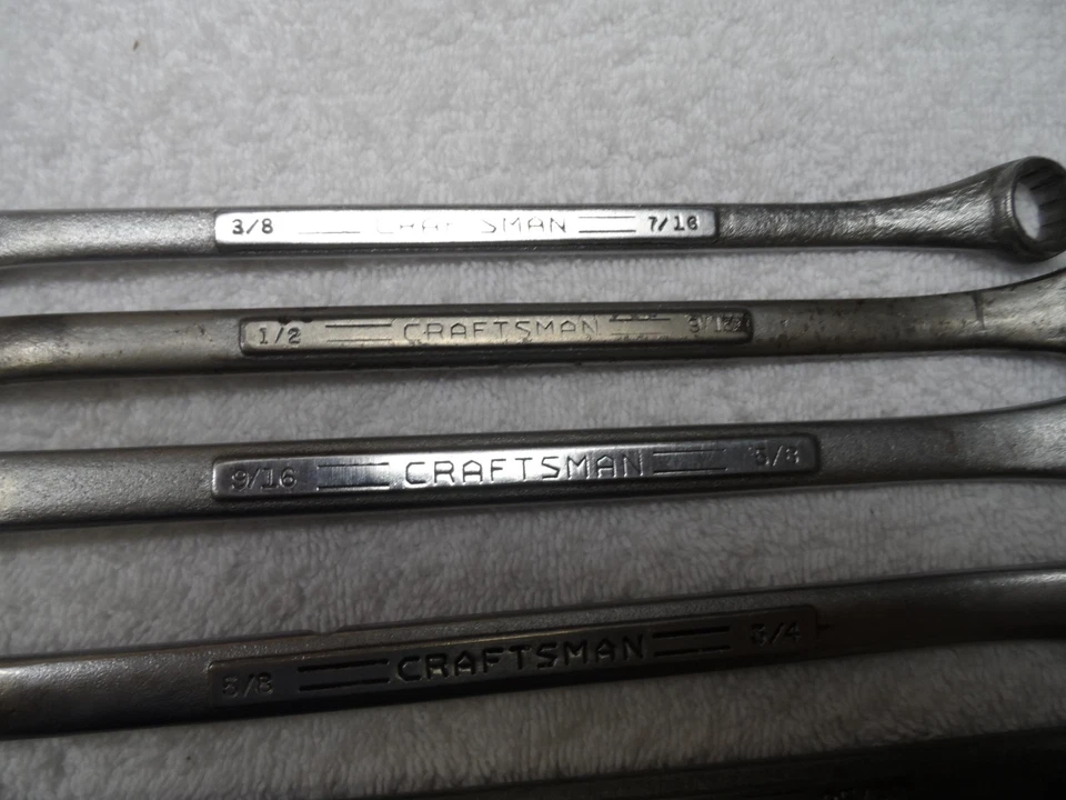 Juego de llaves de extremo de caja Craftsman SAE, 12pt, EE. UU. (3/8" - 7/8"), =V=, 7 piezas Foto 3 de 4