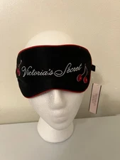 Victoria's Secret Satin Silk Elastic Strap Face Sleep Eye Mask Black Cherry OS