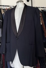 Brioni Bespoke Tuxedo Formal Dinner Jacket Navy Single Button Men Size 50 Lg