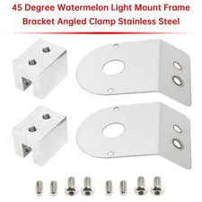 45 Degree Watermelon Light Mount Frame Bracket Angled Clamp Stainless Steel&