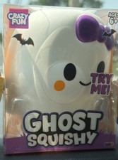 RMS Crazy Fun Ghost Squishy Squeeze Toy, White/Purple