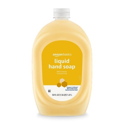 Amazon Basics Liquid Hand Soap Refill, 56 Fl Oz (Pack of 1), Milk and Honey 