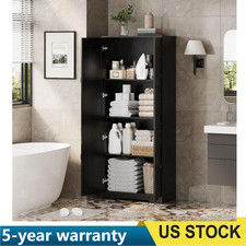 Tall Kitchen Pantry Cabinet 60'' Storage Cabinet w/2 Doors  Adjustable Shelves