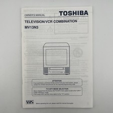 TOSHIBA VHS VCR Player Recorder 13" CRT TV Combination MV13N3 Owner's Manual
