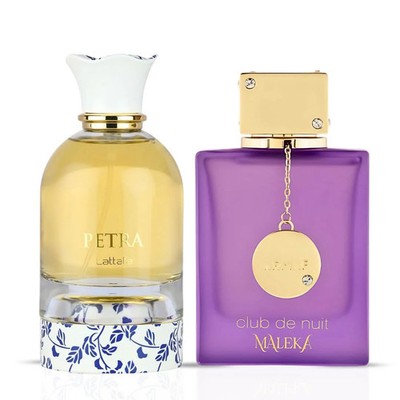 Petra by Lattafa & Maleka by Armaf - Eau De Parfum Sprays 100ml (Bundle)