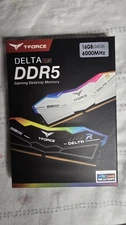 Team Group T-Force Delta RGB DDR5 16GB RAM, White, 6000MHz CL38, 2x8GB NEW