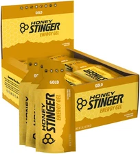 Honey Stinger Energy Gel Gold, Box of 24 With B Vitamins & Electrolytes